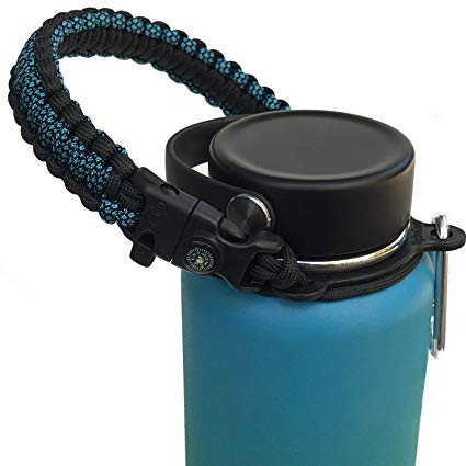 Gearproz Handle for Hydro Flask Water Bottle - America's #1 Paracord Carrier with Safety Ring Holder - Fits Wide Mouth Bottles 12 oz to 64 oz - Top Ratings, 20  Colors