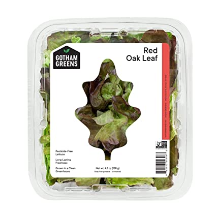 Gotham Greens Red Oak Leaf Lettuce, 4.5 oz Clamshell