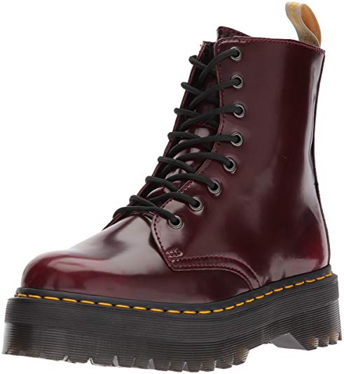 Dr Martens Unisex Jadon Vegan Cherry Red Quad Cambridge Brush Boots