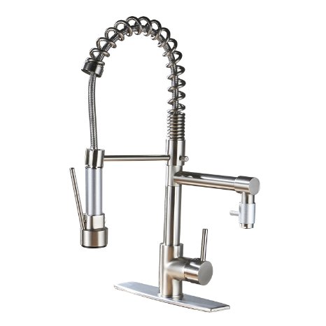 Aquafaucet Brushed Nickel Kitchen Sink Faucet Pull Out Down Sprayer Mixer Taps Wet Sink Bar Faucets