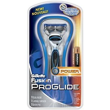 Gillette Fusion ProGlide Power Razor with 1 Cartridge and Duracell Battery