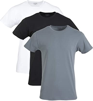 Gildan Men's Cotton Stretch Crew T-Shirts, 3-Pack