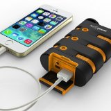 FosPower FOSPWB-10002 Water Proof 10200mAh Power Bank 21A USB Output with LED and Compass Carabiner for Smartphones Tablets and MP3 Players