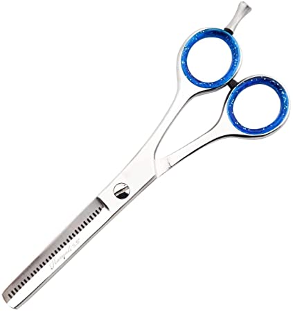 Haryali London Professional 5.5" Barber Teeth Thinning Cutting Scissors Hair Texturing Shears with Adjustable Screw