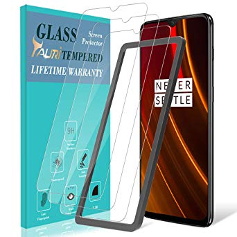 TAURI [3 Pack] Screen Protector for OnePlus 6T Tempered Glass [Alignment Frame] [2.5D Round Edge] [9H Hardness] [Bubble Free] Protective Film