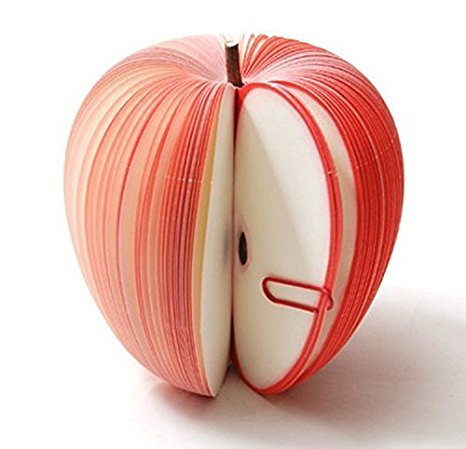 UDTEE 3PCS Cute/Creative/Practical Apple-shaped Fruit Sticky Note