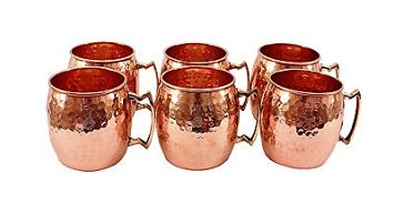 Avs Stores ® Pure copper hammered cup Moscow Mule Set of 6