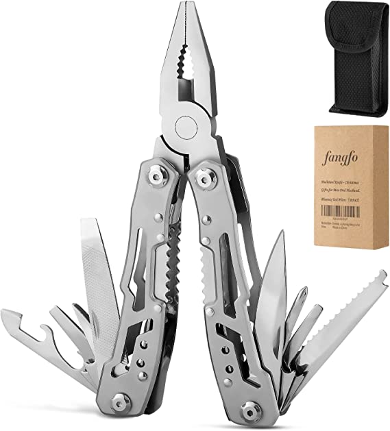 14-in-1 Multitool Pliers，Premium Portable Multi Tool ，with Safety Locking Professional Stainless Steel Multitool Pliers Pocket Knife,Apply to Survival, Camping, Gifts for Dad Husband Boyfriend