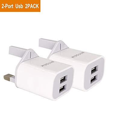 BSTOEM Wall Charger USB Plug - 2 Ports 2A Multi iPhone USB Charger for iPhone iPad Android Samsung Galaxy Note 8 Tablet Kindle More