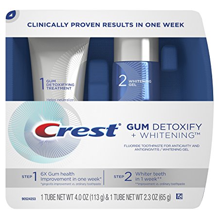 Crest Gum Detoxify   Whitening 2 Step Toothpaste, 4.0 and 2.3 oz