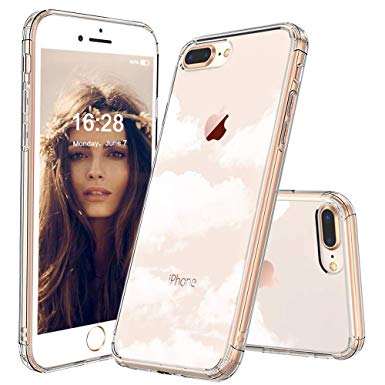 MOSNOVO iPhone 8 Plus Case, iPhone 7 Plus Clear Case, Cloud Pattern Printed Clear Design Transparent Plastic Back Case with TPU Bumper Protective Case Cover for iPhone 7 Plus/iPhone 8 Plus