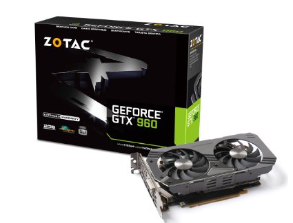 ZOTAC GeForce GTX 960 2GB GDDR5 PCI Express 3.0 HDMI DVI DisplayPort SLI Ready Graphic Card ZT-90301-10M