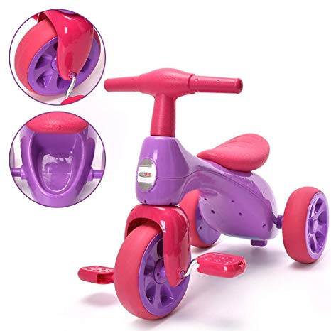 ChromeWheels Baby Balance Bike, Toddlers’ Tricycle Walker with BB Sound for 18-36 Months