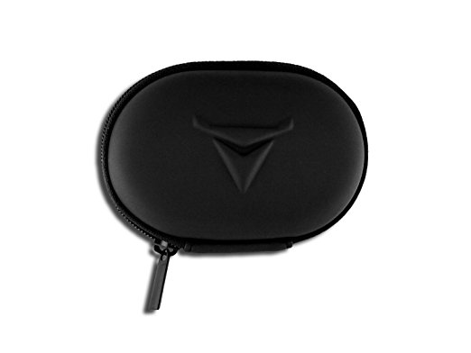 Decibullz - Zipper Headphones Carrying Case, Perfect for Earphones and Earplugs (Black)