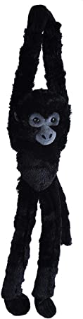 Wild Republic Spider Monkey Black, Monkey Stuffed Animal, Plush Toy, Gifts for Kids, Hanging 22"