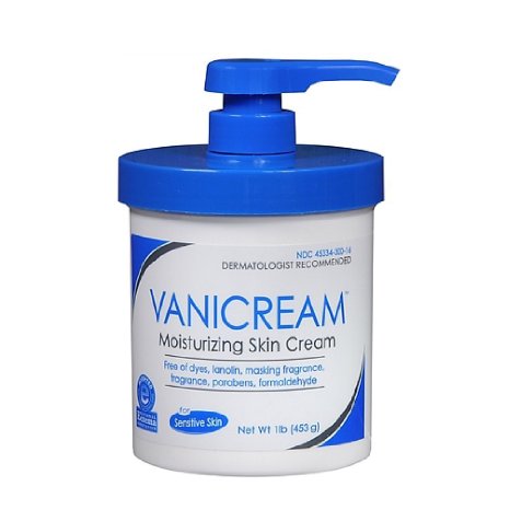 Vanicream Moisturizing Skin Cream with Pump Dispenser, 1 Pound