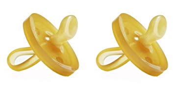 Natursutten BPA-Free Natural Rubber Pacifier, Orthodontic, 0-6 Months, 2 Pack
