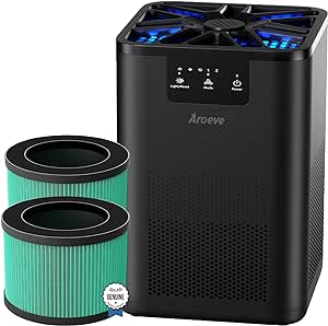 AROEVE Air Purifiers with Aromatherapy Function(MK06-White) with Three Air Filter(One Basic Version & Two Pet Dander Version) Filter Pet Smoke Pollen Dander Hair Smell For Home