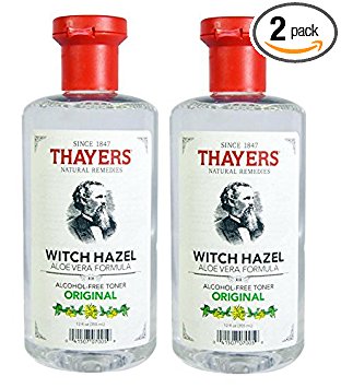 Thayers Witch Hazel with Aloe Vera, Original Astringent 12 oz ( Pack of 2)