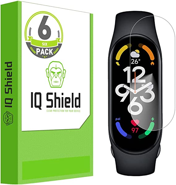 IQ Shield Screen Protector Compatible with Xiaomi Mi Band 7 (6-Pack) Anti-Bubble Clear Film