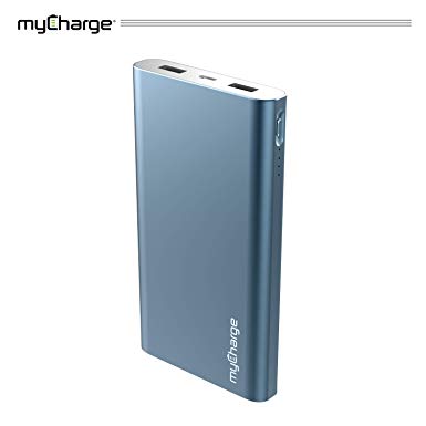 myCharge RazorXtra Portable Charger 12000mAh / 2.4A Dual USB Port External Battery Pack Power Bank for Cell Phones (Apple iPhone 11, 11 Pro/Max, XS/Max, XR, X, 8, 7, 6, Samsung Galaxy and More)