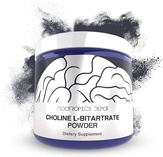 Choline L-Bitartrate Powder 250 Grams | Choline Supplement | Brain Health Supplement | Supports Cognitive Function, Mental Performance and Physical Endurance
