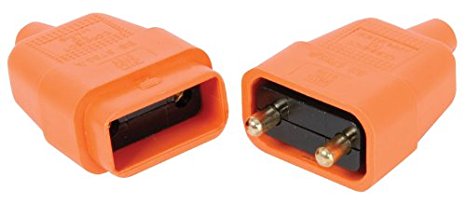 2 PIN ORANGE RUBBER CONNECTOR 10A IN-LINE GARDEN LAWNMOWER 2PFC10 PLUS ABM LAMP CATALOGUE by MERCURY