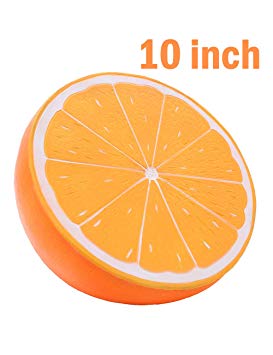 Sinofun 10 inch Giant Orange Squishy, Fruit Slow Rising Squeeze Toys, Gift for Boys and Girls