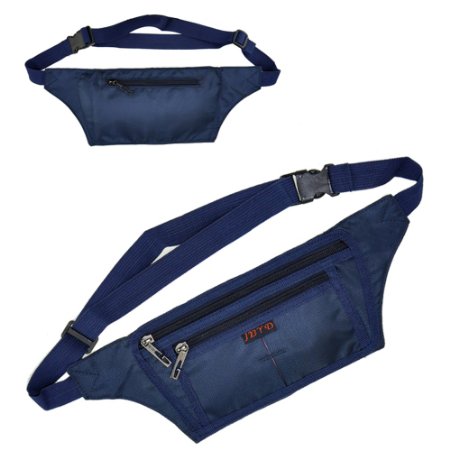 Bluecell Slim Water resistance Sporty Travel Waist Bag for Carrying iPhone 5 4S 3GS Cellphone (Deep Blue)