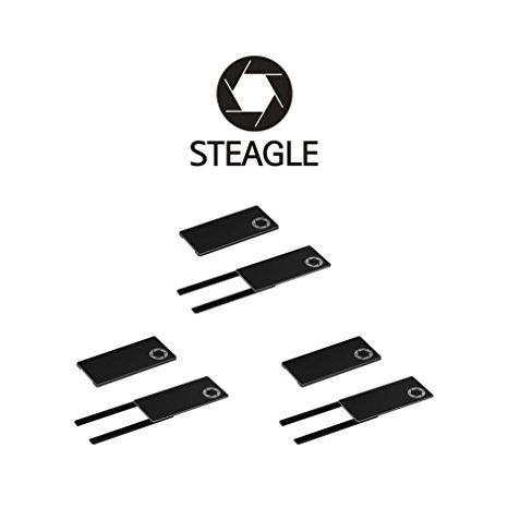 STEAGLE1.0 Three Pack (Black x 3) - Laptop Webcam Cover for privacy