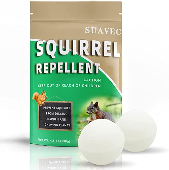 SUAVEC Squirrel Repellent Outdoor, Squirrel Deterrent for Plants, Peppermint Rodent Repellent, Squirrel Repellent for Attic, Outdoor Squirrel Repellent for Garden