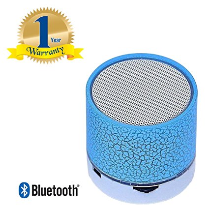 Rextan Wireless LED Bluetooth Speaker With Disco Lights USB Plug & Play Fm Radio Microsd Slot MP3 Player Portable Car Audio Player Compatible With IOS and Android Smartphones (One Year Warranty)