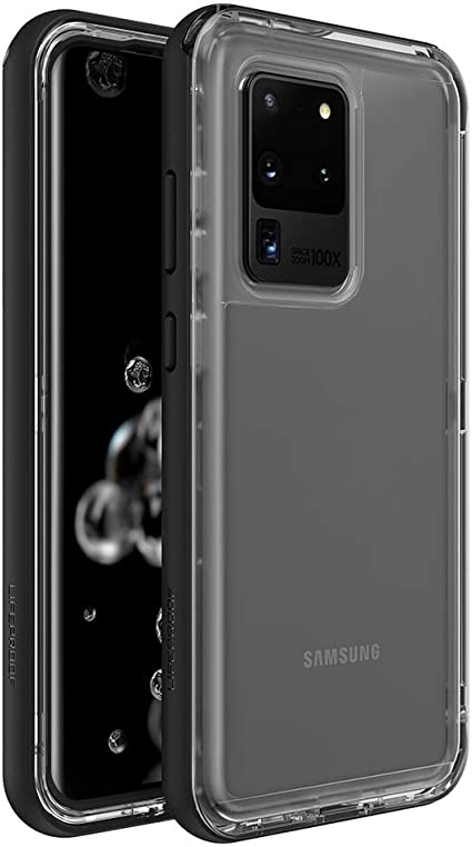 LifeProof Next Series Case for Galaxy S20 Ultra/Galaxy S20 Ultra 5G (ONLY - Not Compatible with Any Other Galaxy S20 Models) - Black Crystal (Clear/Black)