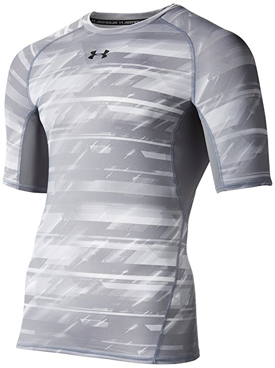 Under Armour Men's HeatGear Armour Printed Short Sleeve Compression Shirt