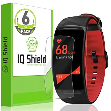 Samsung Gear Fit 2 Pro Screen Protector (6-Pack), IQ Shield LiQuidSkin Full Coverage Screen Protector for Samsung Gear Fit 2 Pro HD Clear Anti-Bubble Film