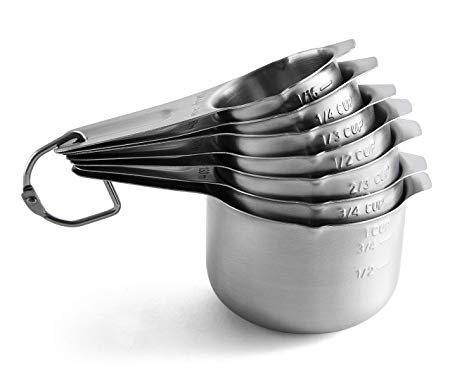 Spring Chef Measuring Cups, Stainless Steel - Set of 7