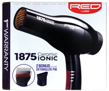 Red by Kiss Ceramic 1875 Ionic Blow Dryer