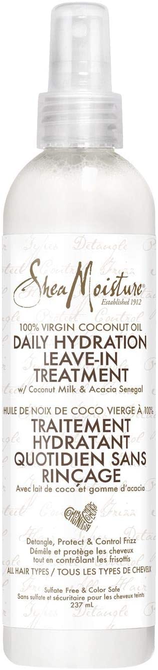 Sheamoisture Daily Hydration Leave-In Treatment for all hair types 100% Virgin Coconut Oil paraben-free 237 ml