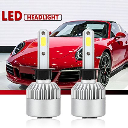 H1 LED Headlight Conversion Kit, Auto Car Led Headlamp Car Bulbs Cool White, All-in-One Error Free Design (H1)