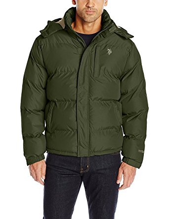 U.S. Polo Assn. Men's Classic Short Puffer Jacket with Small Logo - Colors