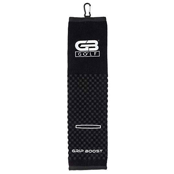 Grip Boost Tri-Fold Golf Bag Towel with Washing Pocket