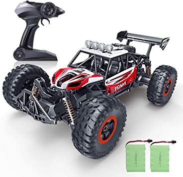 SPESXFUN RC Car, 2020 Newest 1:14 Scale High Speed Remote Control Car, 2.4Ghz Off Road RC Trucks with Two Rechargeable Batteries, Electric Toy Car for All Adults & Kids (RED)