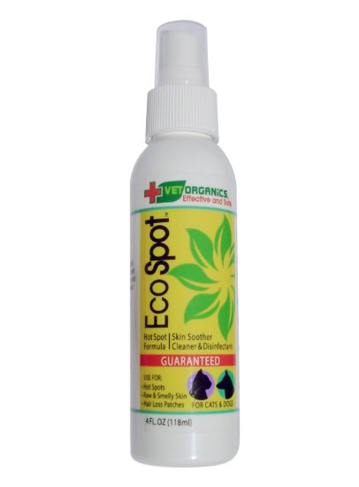 EcoSpot Touchless Hot Spot Anti-Itch and Wound Spray Provides immediate relief of Hot Spots on dogs and allows healing to begin 1-Step Just spray the hot spot and let dry All natural formula Made in the USA 100 Money Back Guarantee