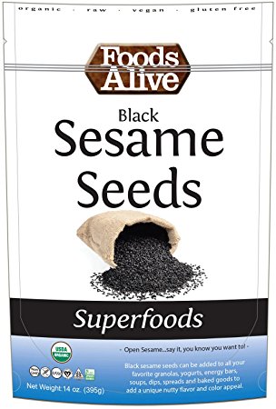 Black Sesame Seeds, Organic, 14oz (2-Pack)