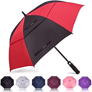 ZOMAKE Golf Umbrella 58/62/68 Inch, Large Windproof Umbrellas Automatic Open Oversize Rain Umbrella with Double Canopy for Men Women - Vented Stick Umbrellas