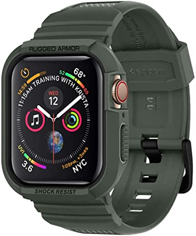 Spigen Rugged Armor Pro Designed for Apple Watch Case for 44mm Series 5 / Series 4 - Military Green