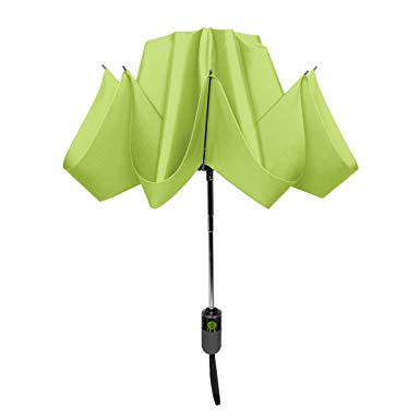 ShedRain UnbelievaBrella Reverse Compact Umbrella:Sour Apple