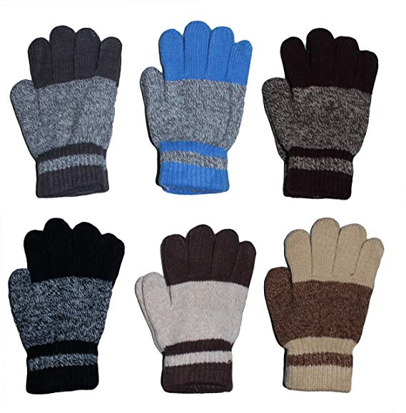 Gilbin Soft and Comfortable Fleece Linend Children's Winter Magic Knit Gloves