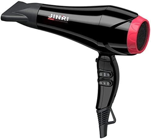 Jinri 1875W Professional Salon Hair Dryer for Faster Drying, Negative Ion Hair Blow Dryer with 2 Speed and 3 Heat Setting Ceramic Hair Dryer,AC Motor Blow dryer with Concentrator,ETL Certified