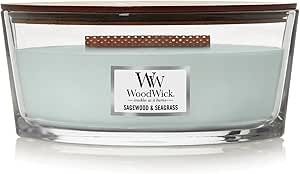 WoodWick Ellipse Candle, Sagewood & Seagrass, 16 oz.